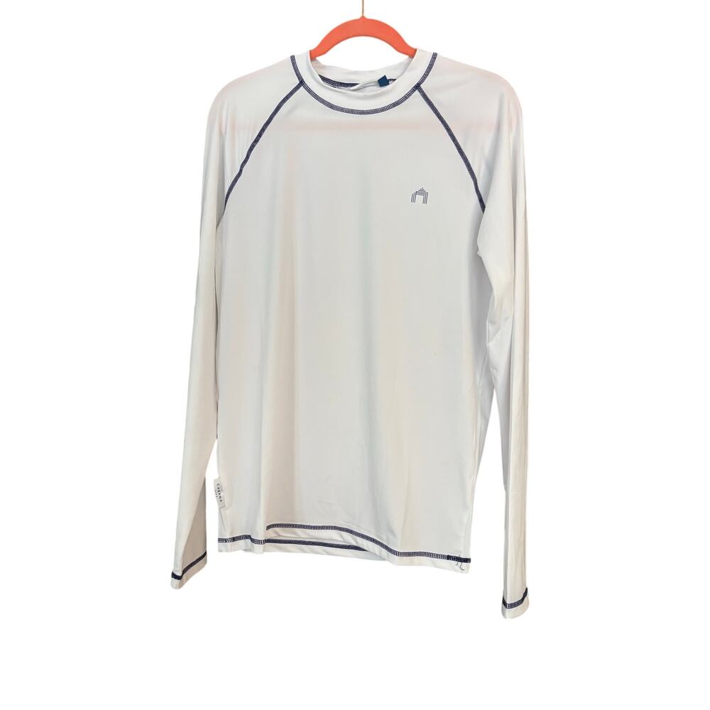 Cabana Life White Long Sleeve Swim Sun Shirt S Beachy Boating Sailing Unisex